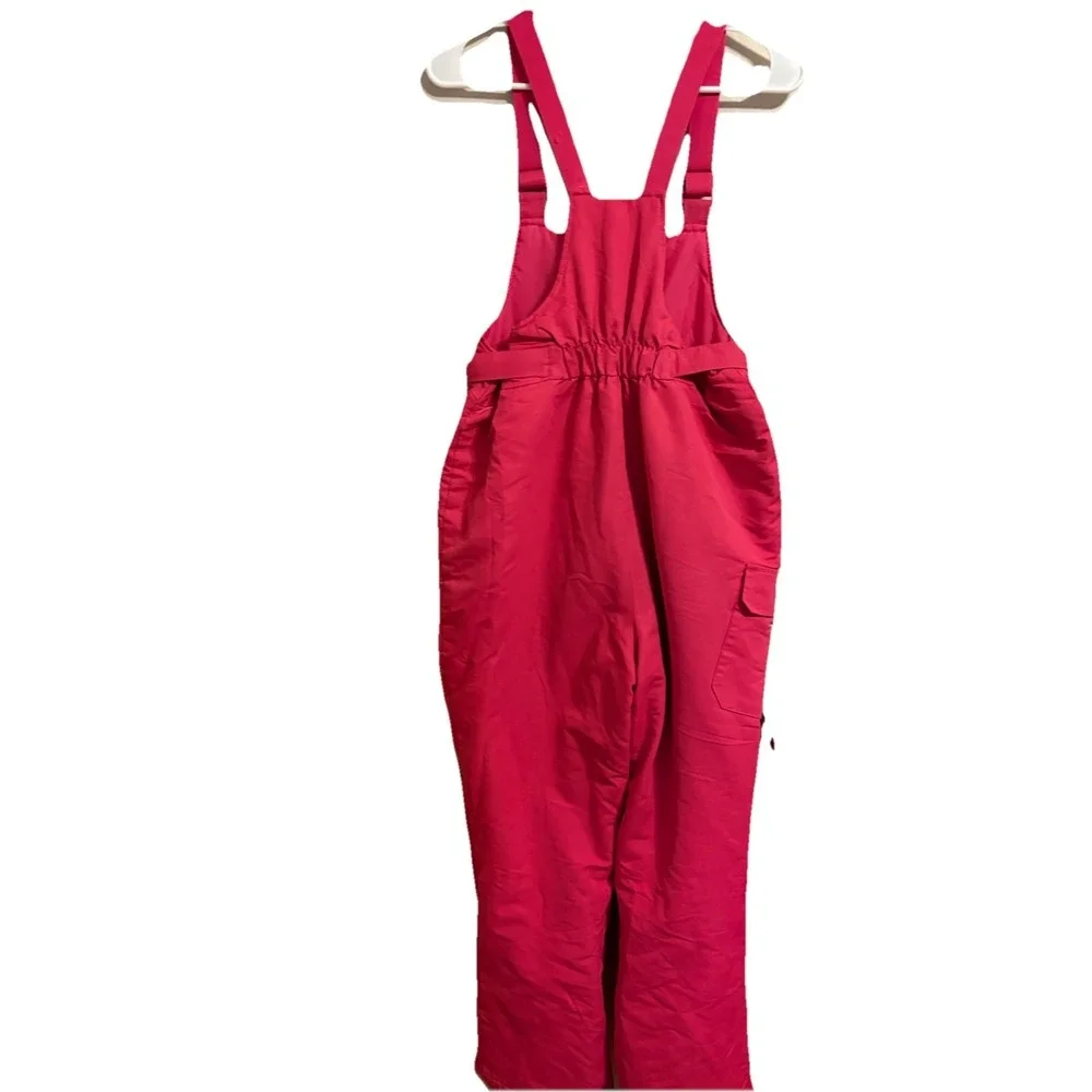 SwissTech Pink Snow Bib Pants 14-16 Kids Unisex Adjustable Straps‎ Pocket